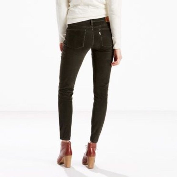 Levi's Denim - Levi's 701 Super Skinny Corduroy in Olive